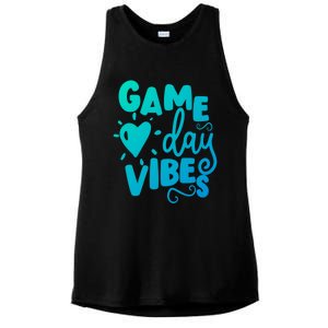 Game Day Vibes Inspirational Baseball Player Game Fan Cute Gift Ladies PosiCharge Tri-Blend Wicking Tank