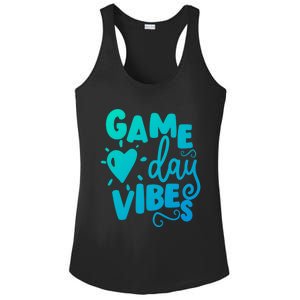 Game Day Vibes Inspirational Baseball Player Game Fan Cute Gift Ladies PosiCharge Competitor Racerback Tank