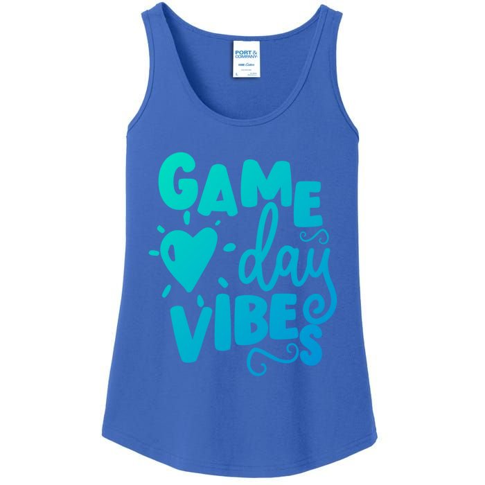 Game Day Vibes Inspirational Baseball Player Game Fan Cute Gift Ladies Essential Tank