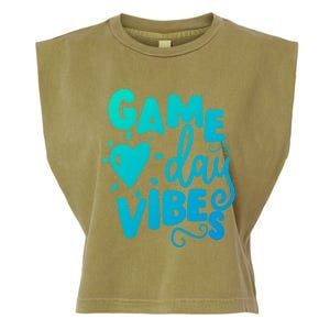 Game Day Vibes Inspirational Baseball Player Game Fan Cute Gift Garment-Dyed Women's Muscle Tee