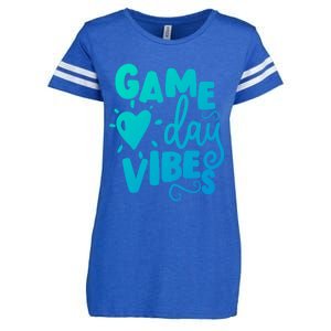 Game Day Vibes Inspirational Baseball Player Game Fan Cute Gift Enza Ladies Jersey Football T-Shirt