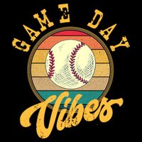 Game Day Vibes Retro Baseball Season Players And Fans Design Gift Flat Bill Trucker Hat