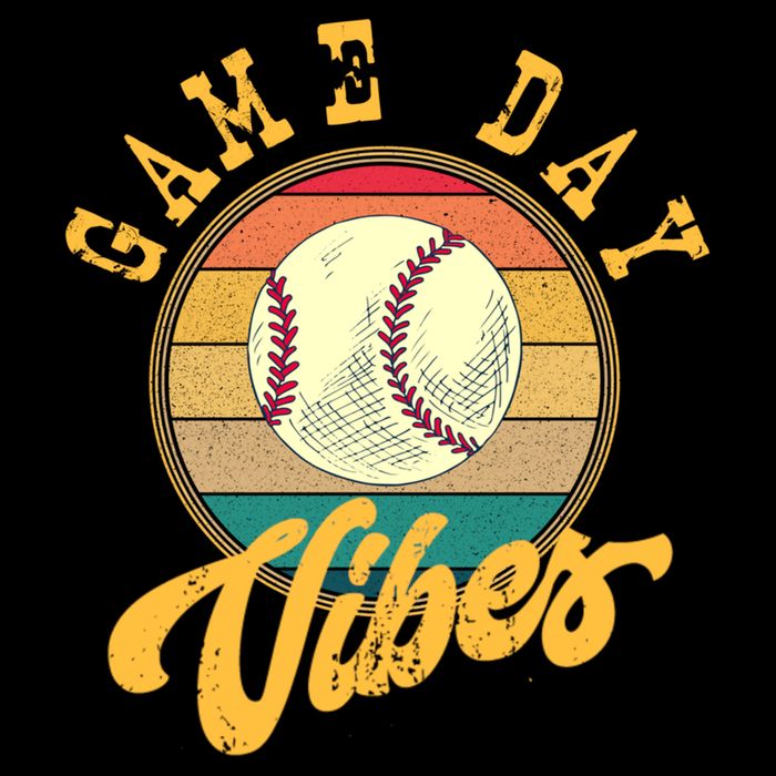 Game Day Vibes Retro Baseball Season Players And Fans Design Gift Flat Bill Trucker Hat