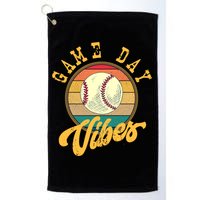 Game Day Vibes Retro Baseball Season Players And Fans Design Gift Golf Towel