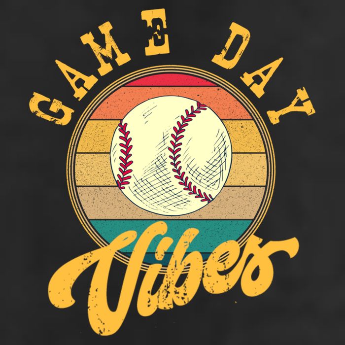 Game Day Vibes Retro Baseball Season Players And Fans Design Gift Golf Towel