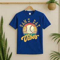 Game Day Vibes Retro Baseball Season Players And Fans Design Gift T-Shirt
