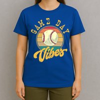 Game Day Vibes Retro Baseball Season Players And Fans Design Gift T-Shirt