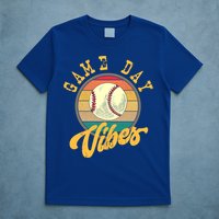 Game Day Vibes Retro Baseball Season Players And Fans Design Gift T-Shirt