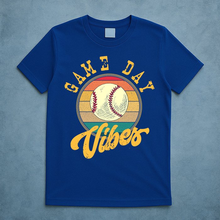 Game Day Vibes Retro Baseball Season Players And Fans Design Gift T-Shirt