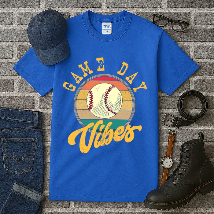 Game Day Vibes Retro Baseball Season Players And Fans Design Gift Tall T-Shirt
