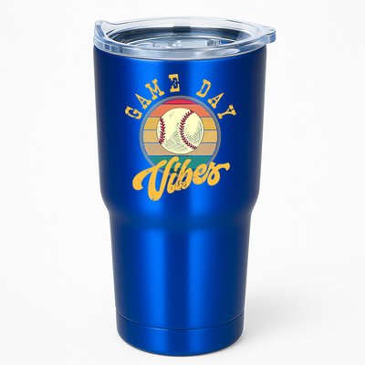 Game Day Vibes Retro Baseball Season Players And Fans Design Gift Tumbler
