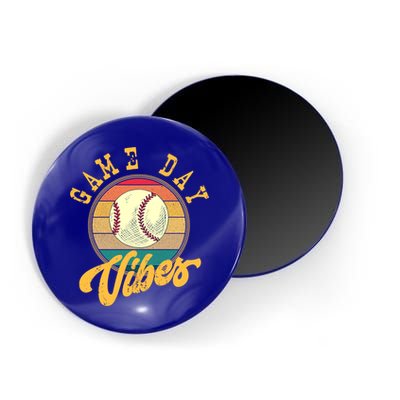 Game Day Vibes Retro Baseball Season Players And Fans Design Gift Magnet
