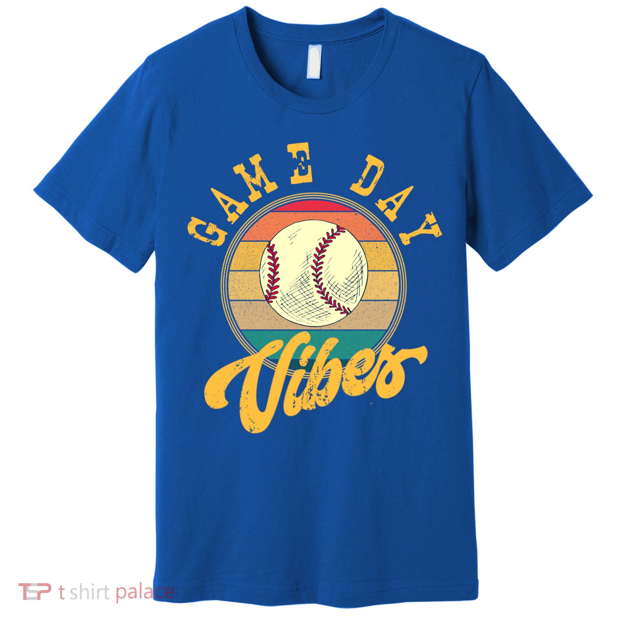 Game Day Vibes Retro Baseball Season Players And Fans Design Gift Premium T-Shirt