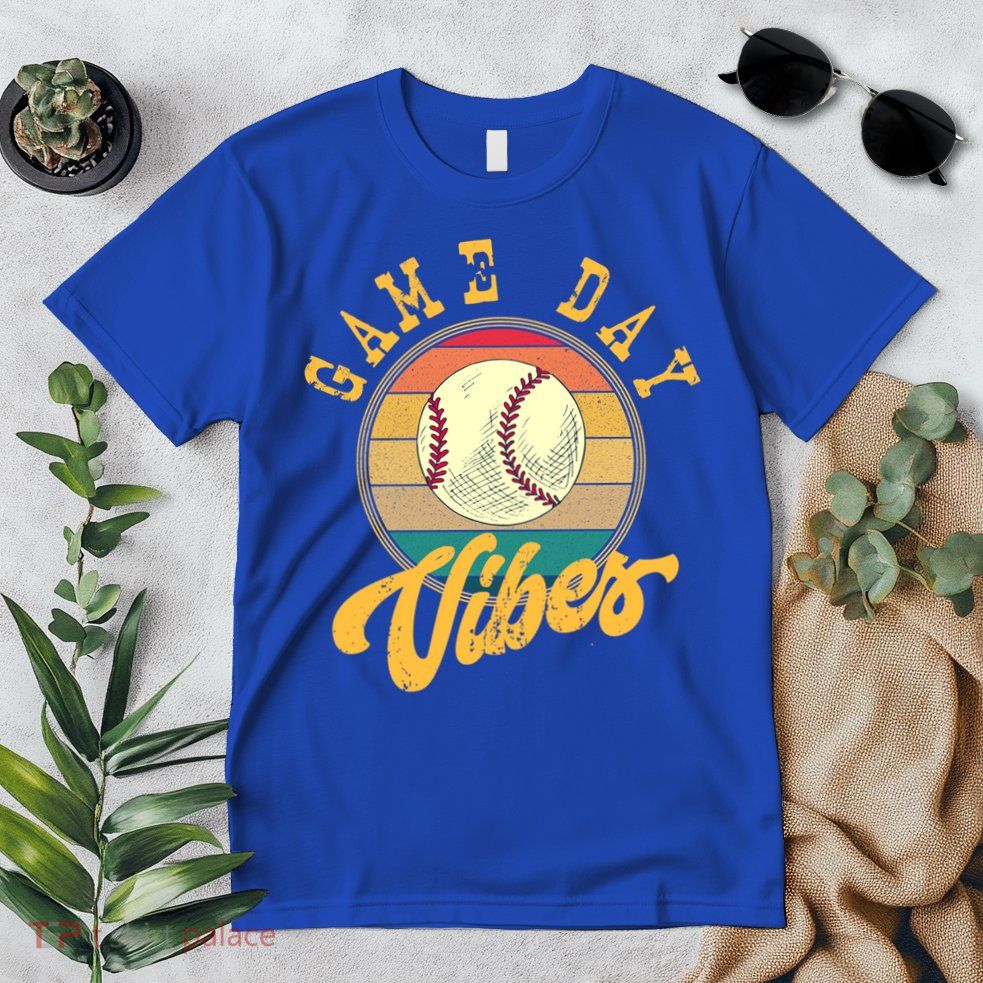 Game Day Vibes Retro Baseball Season Players And Fans Design Gift Premium T-Shirt