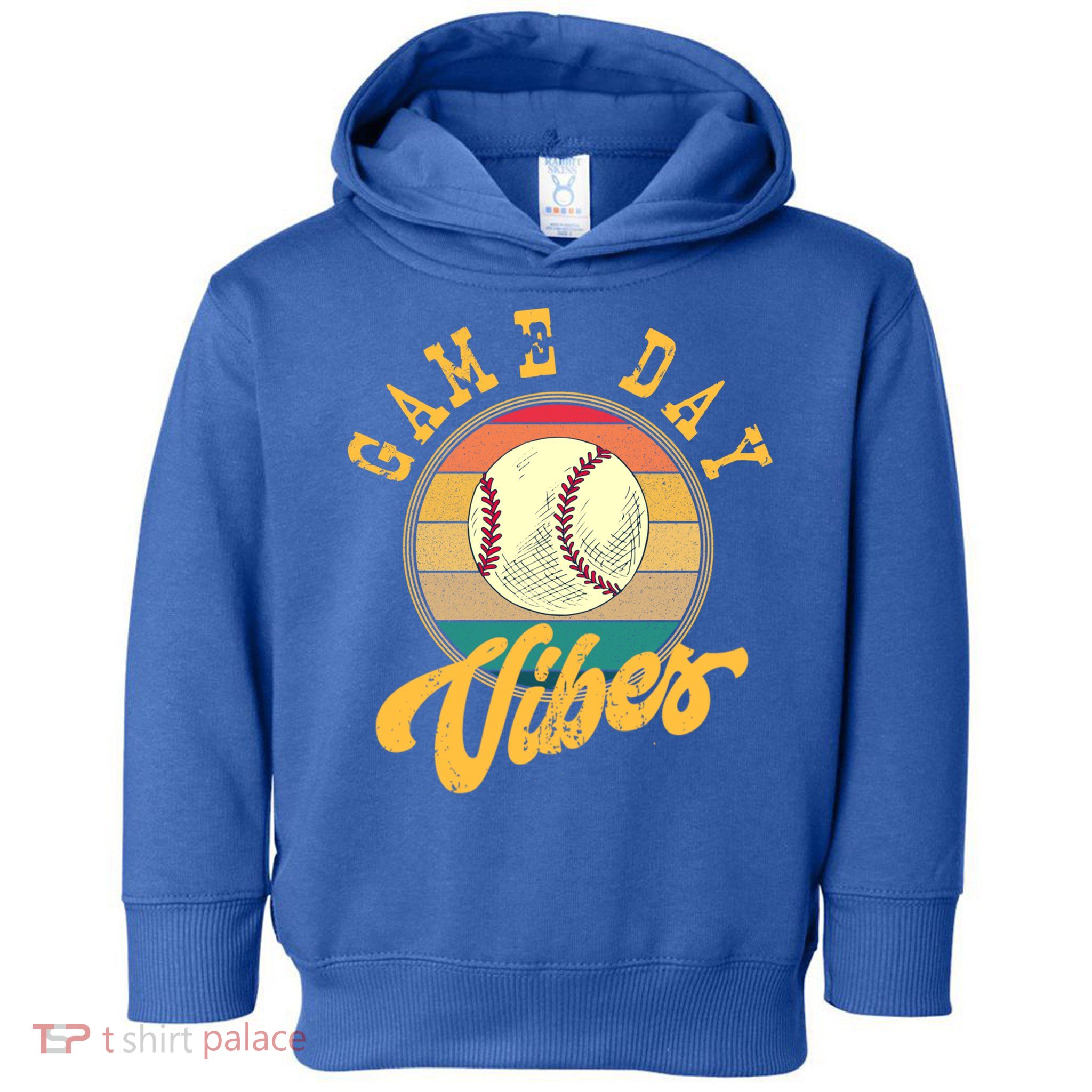 Game Day Vibes Retro Baseball Season Players And Fans Design Gift Toddler Hoodie
