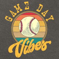 Game Day Vibes Retro Baseball Season Players And Fans Design Gift Cotton Canvas Backpack