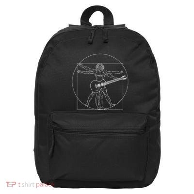 Guitar Da Vinci Vitruvian Man Guitar Player Musicians 16 in Basic Backpack