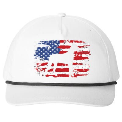 Great Dane Vintage American Flag Snapback Five-Panel Rope Hat