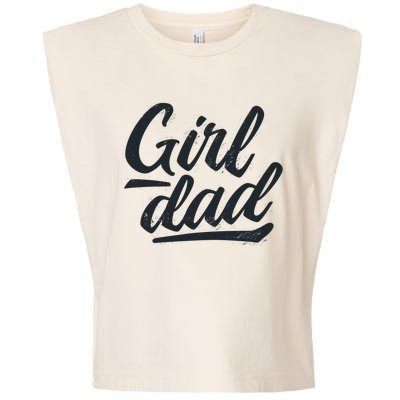 Girl Dad Vintage Gift Garment-Dyed Women's Muscle Tee