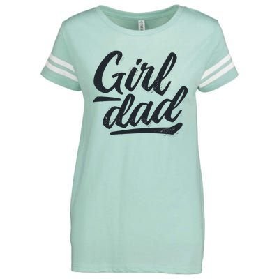 Girl Dad Vintage Gift Enza Ladies Jersey Football T-Shirt