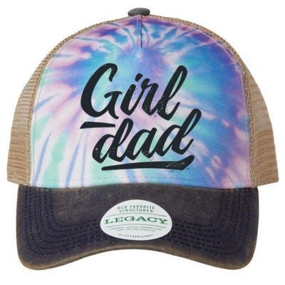 Girl Dad Vintage Gift Legacy Tie Dye Trucker Hat