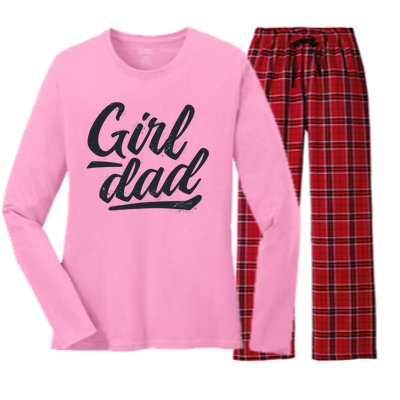 Girl Dad Vintage Gift Women's Long Sleeve Flannel Pajama Set 