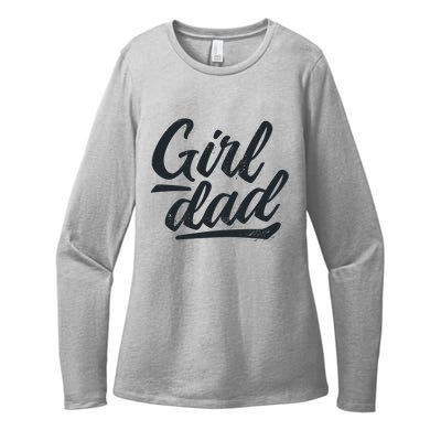 Girl Dad Vintage Gift Womens CVC Long Sleeve Shirt