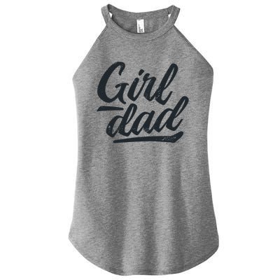 Girl Dad Vintage Gift Women’s Perfect Tri Rocker Tank