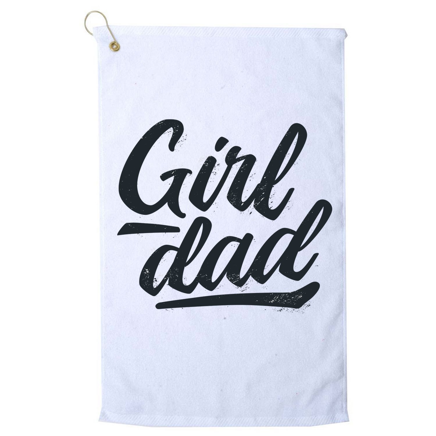 Girl Dad Vintage Gift Golf Towel