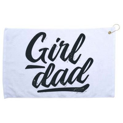 Girl Dad Vintage Gift Grommeted Golf Towel