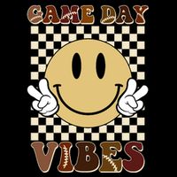 Game Day Vibes Retro Smile Football Flexfit Unipanel Trucker Cap