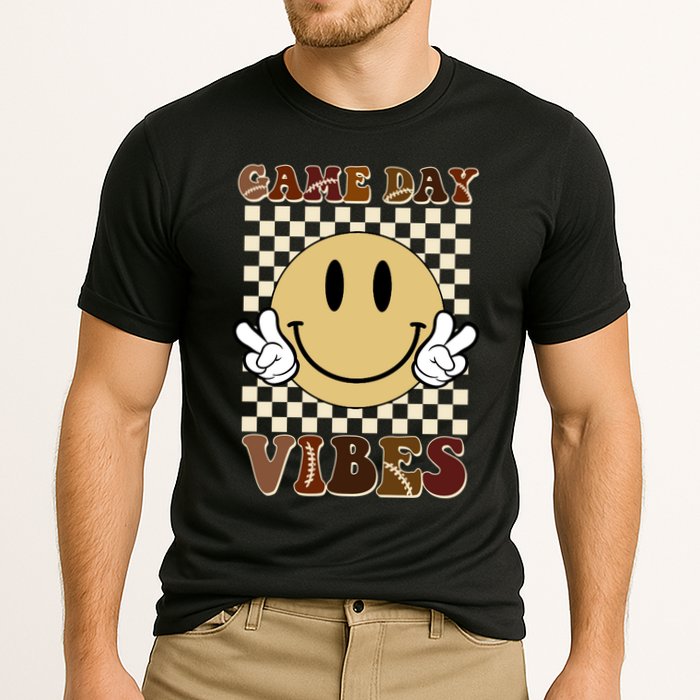 Game Day Vibes Retro Smile Football Performance Shirt