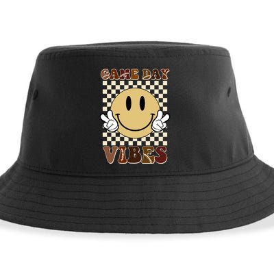 Game Day Vibes Retro Smile Football Sustainable Bucket Hat