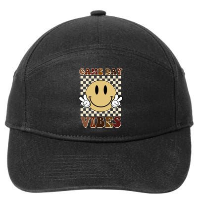 Game Day Vibes Retro Smile Football 7-Panel Snapback Hat