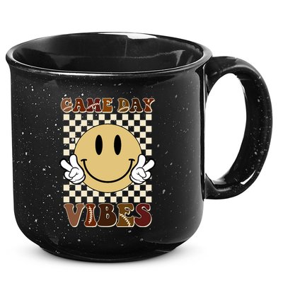 Game Day Vibes Retro Smile Football 15oz Campfire Ceramic Mug