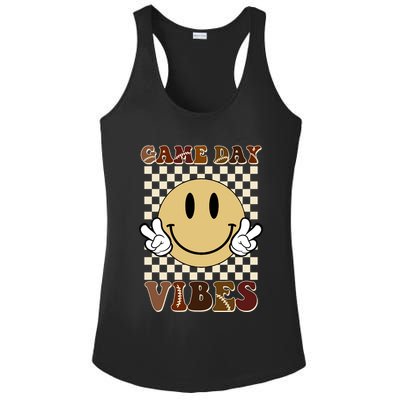 Game Day Vibes Retro Smile Football Ladies PosiCharge Competitor Racerback Tank