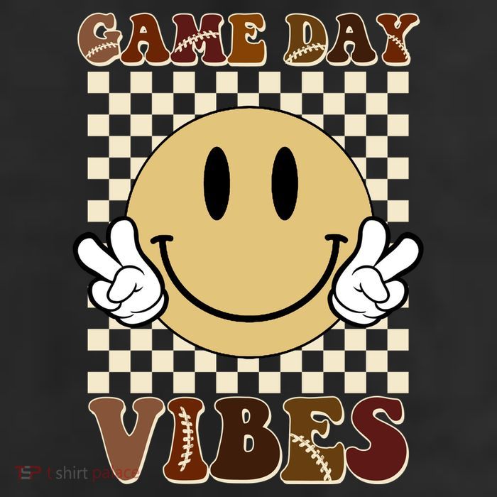 Game Day Vibes Retro Smile Football 25L Jumbo Tote