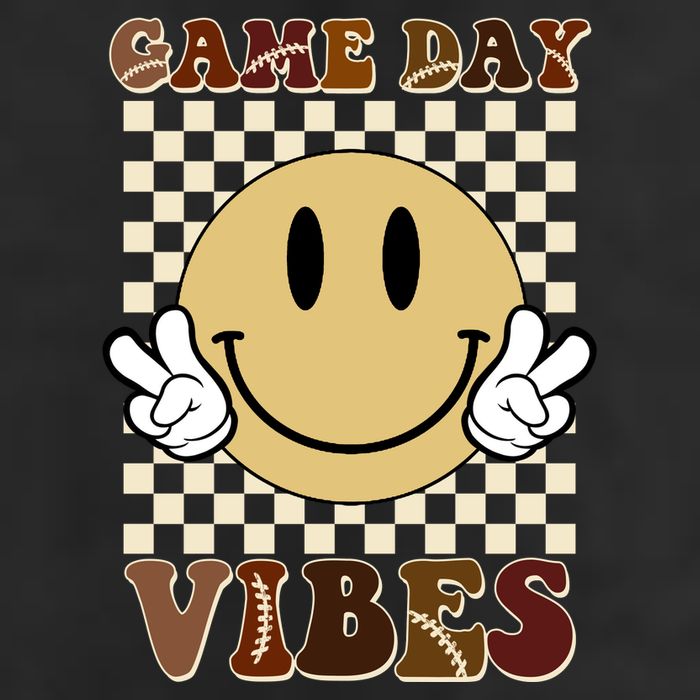 Game Day Vibes Retro Smile Football Golf Towel