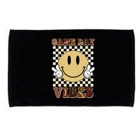 Game Day Vibes Retro Smile Football Microfiber Hand Towel