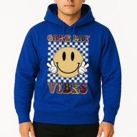 Game Day Vibes Retro Smile Football Hoodie