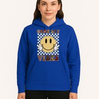 Game Day Vibes Retro Smile Football Hoodie