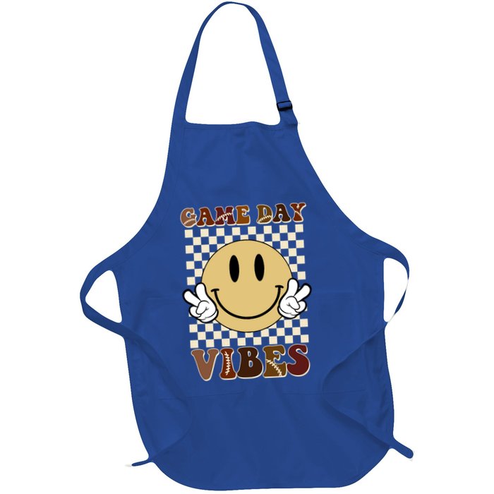 Game Day Vibes Retro Smile Football Apron