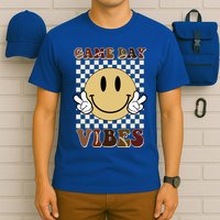Game Day Vibes Retro Smile Football T-Shirt