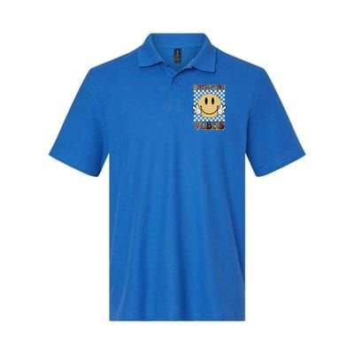 Game Day Vibes Retro Smile Football Polo