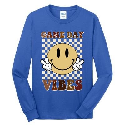 Game Day Vibes Retro Smile Football Tall Long Sleeve T-Shirt