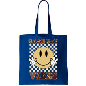 Game Day Vibes Retro Smile Football Tote Bag