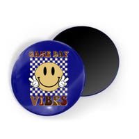 Game Day Vibes Retro Smile Football Magnet