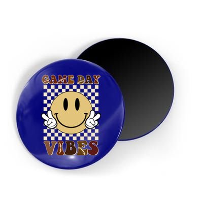 Game Day Vibes Retro Smile Football Magnet