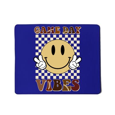 Game Day Vibes Retro Smile Football Mousepad