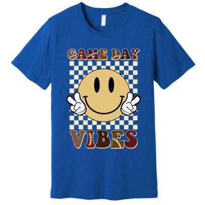 Game Day Vibes Retro Smile Football Premium T-Shirt